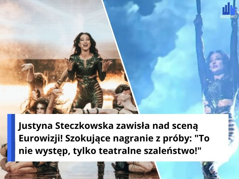 Justyna Steczkowska zawisła nad sceną Eurowizji! Szokujące nagranie z próby: "To nie występ, tylko teatralne szaleństwo!"